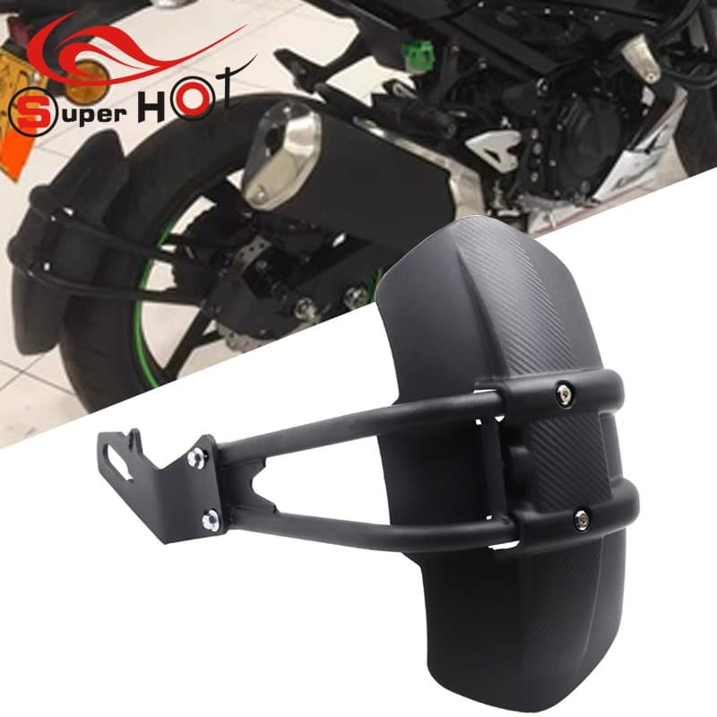 สําหรับ Kawasaki NINJA400 NINJA300 NINJA250 NINJA250SL Z400 Z300 Z250 Z250SL Z125 Versys x300 VERSYS300 VERSYSX300 อุปกรณ์เสริมรถจักรยานยนต์ด้านหลัง Fender Mudguard Mudflap Guard ฝาครอบ