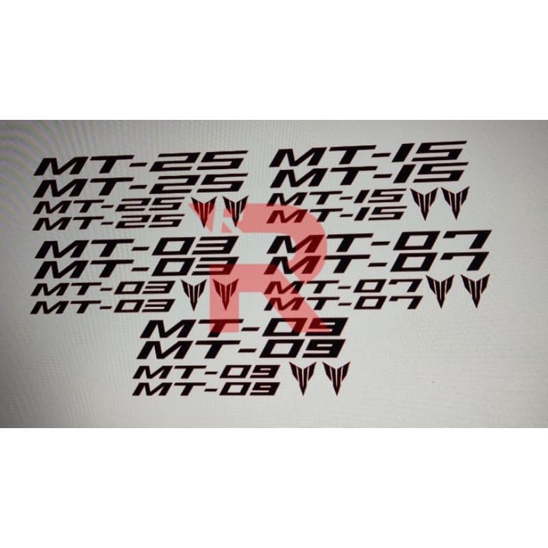 สติ๊กเกอร์โลโก้ Yamaha MT-15/MT-25/MT-03/MT-07/MT-09 สติ๊กเกอร์โลโก้