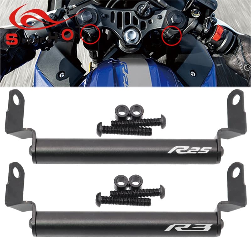 สําหรับ YAMAHA YZF R3 R25 R 3 25 2019-2026 อุปกรณ์เสริมผู้ถือโทรศัพท์ Windshied Mount Navigation Bracket GPS สมาร์ทโฟนผู้ถือ