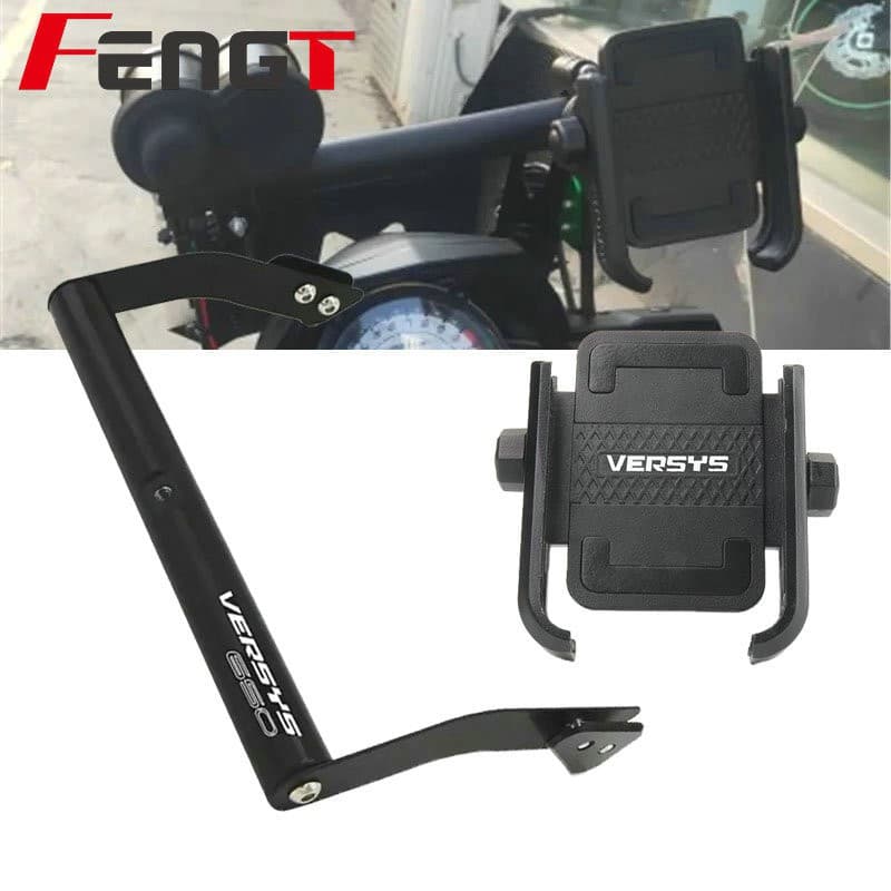 สําหรับ KAWASAKI Versys 650 KLE650 2015- 2024 2025 Versys650 อุปกรณ์เสริมรถจักรยานยนต์ที่วางโทรศัพท์มือถือขาตั้งรองรับ GPS Navigation Bracket