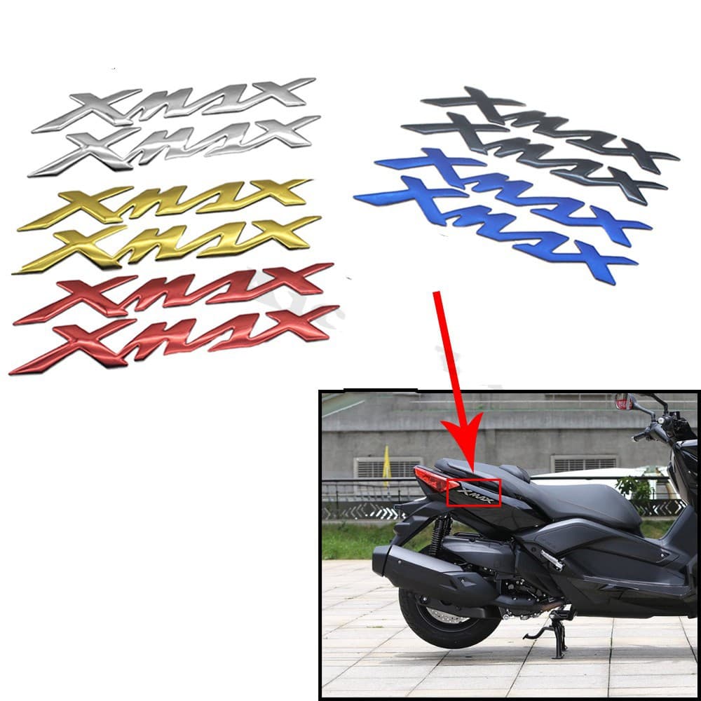 !!รถจักรยานยนต์ 3D ตราสัญลักษณ์รูปลอกถังล้อ XMAX สติกเกอร์สําหรับ Yamaha X-MAX 250 300 XMAX250 XMAX300
