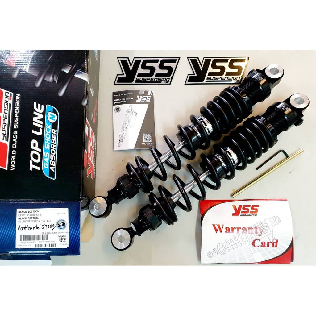 โช้ค YSS Royal Enfield Interceptor 650 / Continental GT 650 ปี 2019-2021 รุ่น Topline ความยาว 360 mm ** Pre order **