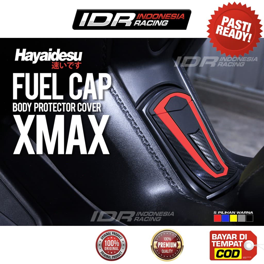 ฮายาเดซู XMAX ถังเชื้อเพลิงหมวกถังน้ํามันเชื้อเพลิงฝาครอบร่างกายป้องกันยางอุปกรณ์เสริมป้องกัน