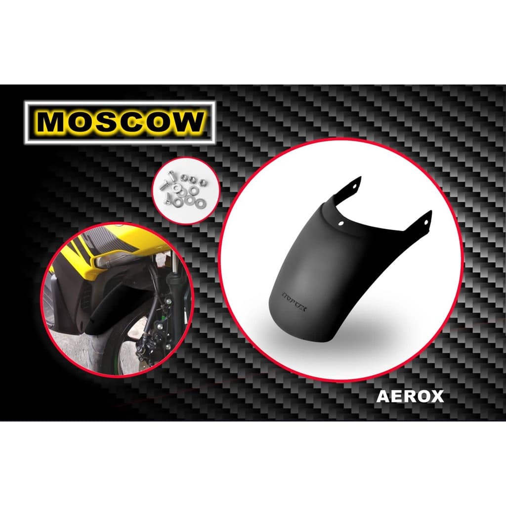 ด้านหน้า FENDER CONNECTION YAMAHA AEROX MUDFLAP AEROX BLACK AEROX CONNECTION MOSCOW ยี่ห้อ PLUS PNP BOLT