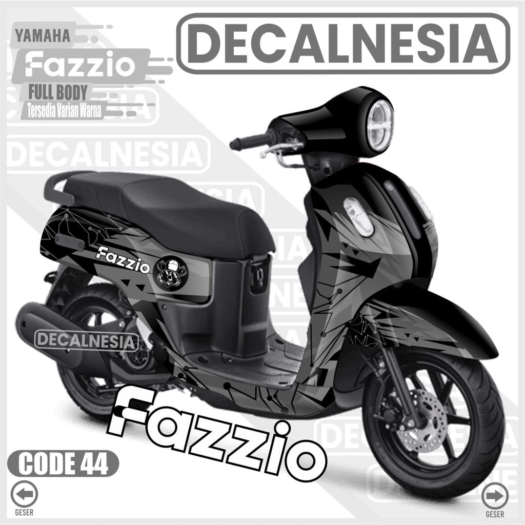 Fazzio ใหม่ Full Body Decal สติกเกอร์รถจักรยานยนต์ 2022 Yamaha Variation อุปกรณ์เสริม Decalnesia C44