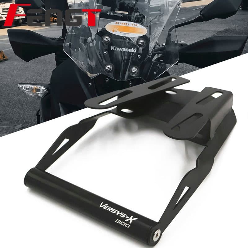 อุปกรณ์เสริมรถจักรยานยนต์ 22 มม.นําทาง Bracket Mount สมาร์ทโฟน GPS สําหรับ Kawasaki VERSYS-X300 versys x300 VERSYS30