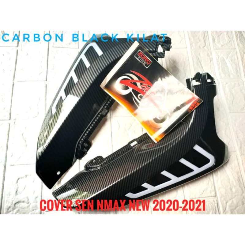 YAMAHA NMAX NEW 2020-2021 MOTORCYCLE TURN SIGNAL TOP COVER GLOSSY สีดํา CARBON/NMAX ใหม่ 2020-2021 เปลี่ยนป้าย TOP BODY COVER คาร์บอน BITAM KILAT/CARBON TOP COVER สําหรับ YAMAHA NMAX 2020-2021 ใหม่ TURN SIGNAL TOP BODY COVER 2021-2020 คาร์บอนสีดํา LIGHTNI