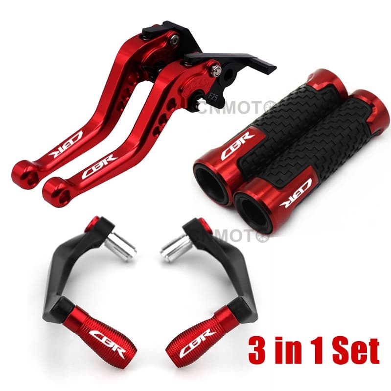 สําหรับ Honda CBR150R V1 V2 V3 V4 2014-2022 ดัดแปลงคุณภาพสูง CNC อลูมิเนียม 6-stage ปรับเบรคคันโยกคลัทช์พร้อมแฮนด์ + คันโยกปกป้องชุด CBR150R