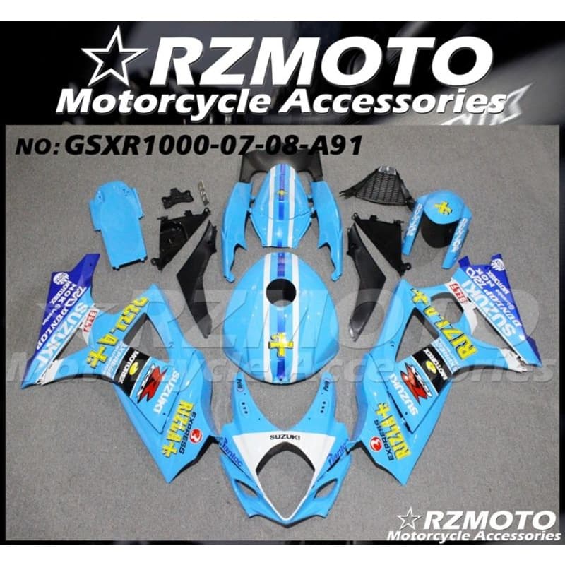 ชุดแฟริ่ง ครอบเฟรมแต่ง ชุดสี suzuki GSX-R1000 K7 k8 ปี2007 2008 จำหน่ายชุดแฟริ่ง suzuki GSX1000 k7 k8 เปลือกมอเตอร์ไซค์