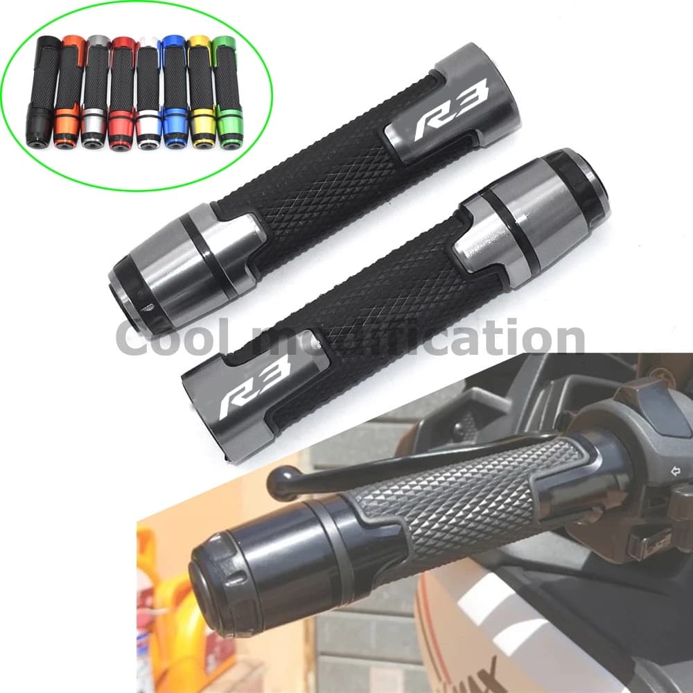 ปลอกแฮนด์มือจับยาง PVC ขนาด 7 8 นิ้ว 22 มม. สําหรับ Yamaha R3 YZF-R3 YZF R3 YZFR3