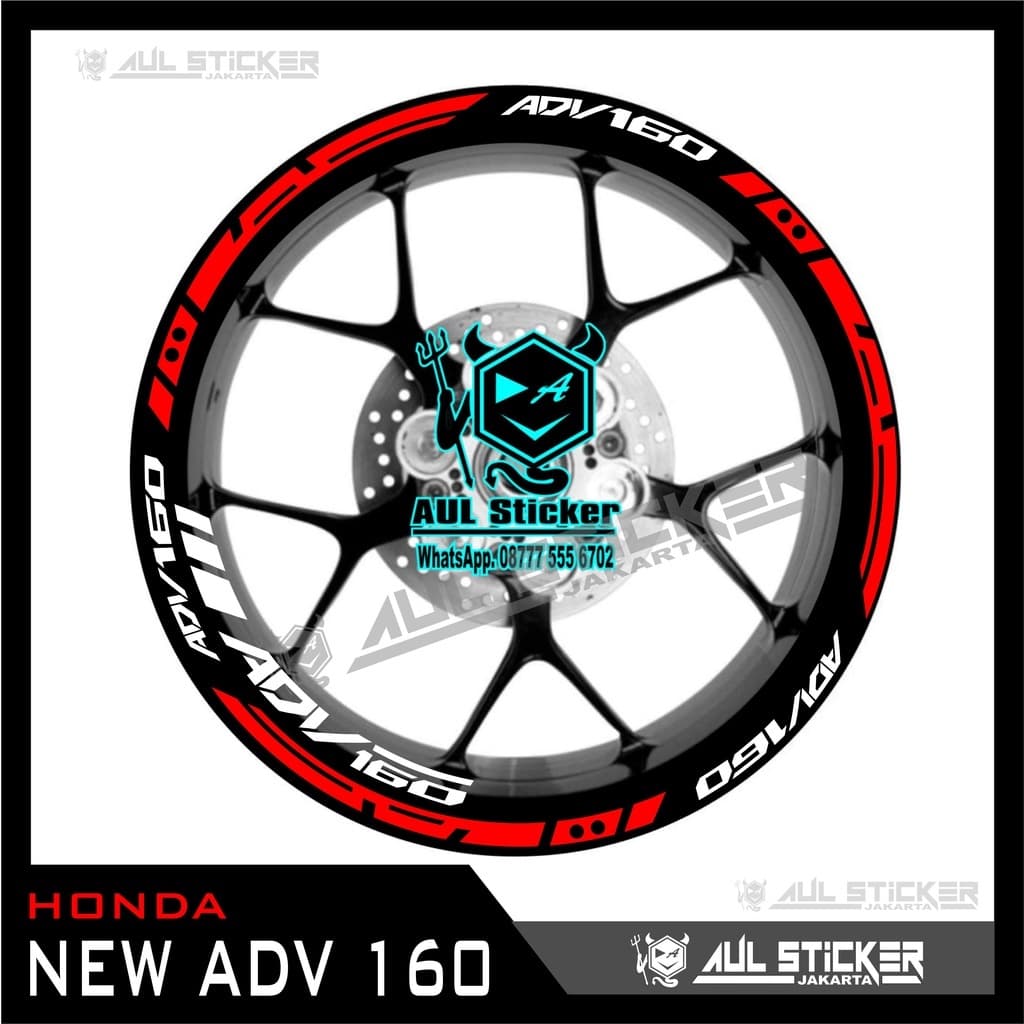 HONDA NEW ADV 160 FRONT REAR RIM STICKER (065) ดีไซน์ดั้งเดิม