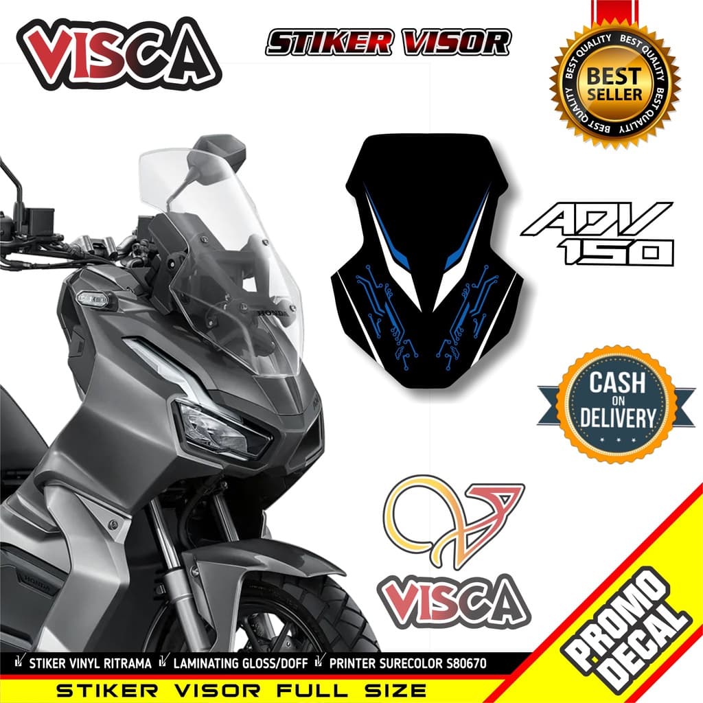 Adv 150 Visor สติกเกอร์ Adv 150 สติกเกอร์ Adv 150 สติกเกอร์รถจักรยานยนต์ Honda Adv 150 Hitech รถจักรยานยนต์ Visor สติกเกอร์