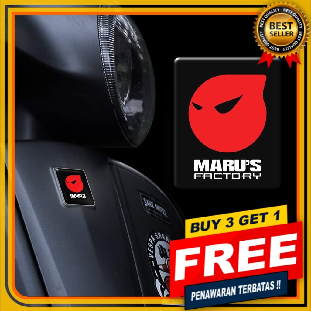 MARUS FACTORY EMBLEM สติ๊กเกอร์มอเตอร์ไซค์กลางแจ้ง TIE VESPA GTS 150 VESPA SPRINT