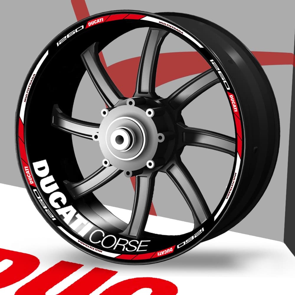 สติกเกอร์รูปลอก กันน้ํา 19 นิ้ว 17 นิ้ว สําหรับรถจักรยานยนต์ Ducati Multistrada 1260 1260S 1200 1200S