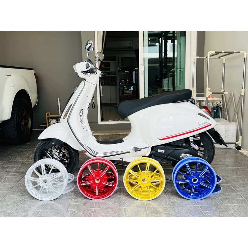 ล้อcnc vespa sprint125/150 primaveraล้อดาวvespa ล้อลูกโม่vespa ล้อก้านvespa