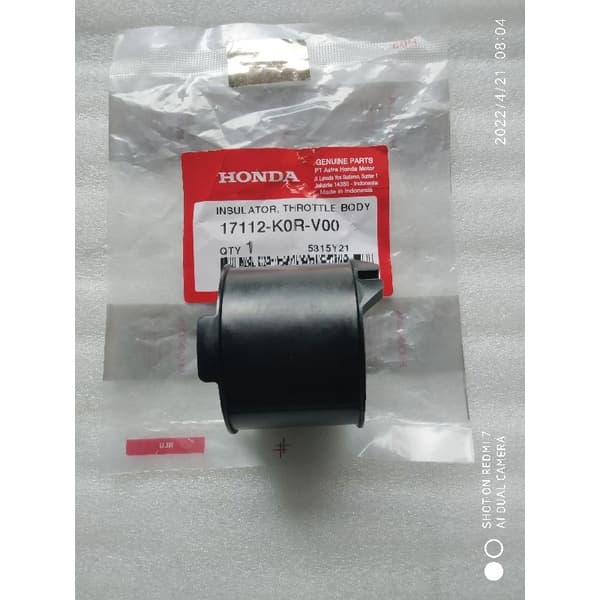 ยางไอดี MANIPOL MANIFOLD INSULATOR THROTTLE BODY PCX 160 PCX160 17112-K0R-V00 เดิม