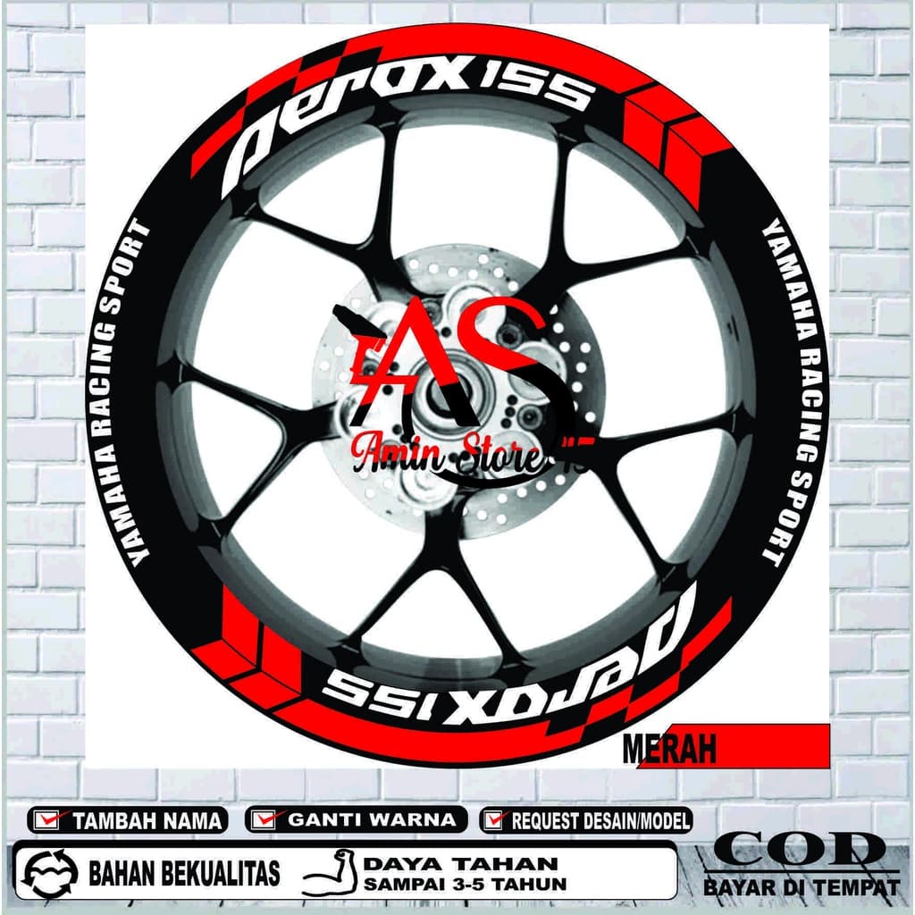 สติ๊กเกอร์ขอบ Aerox / Aerox Variation Rim Strips / Yamaha Aerox Rim Variation Stickers