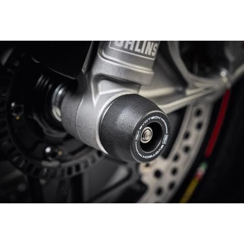 Evotech กันล้มล้อหน้า (Front Spindle Bobbins) สำหรับ Ducati Panigale V4 899 959 v2 1199 street fighter diavel x-diavel