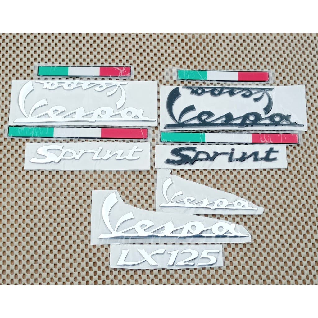 สติ๊กเกอร์โลโก้สัญลักษณ์ 3D Vespa LX125 LX150 Vespa Sprint มอเตอร์ไฟฟ้า UWINFLY EXOTIC VOLTA