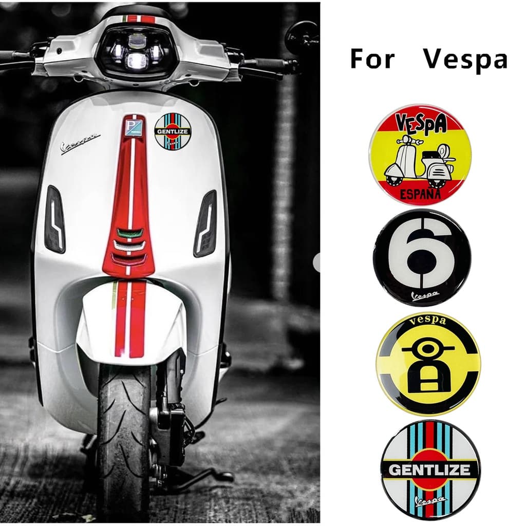 Vespa รถจักรยานยนต์ GTS300 สติกเกอร์แม่เหล็กนุ่ม Spring Sprint 150 Piaggio รถสติกเกอร์สติกเกอร์รูปลอก Vespa Series Universal