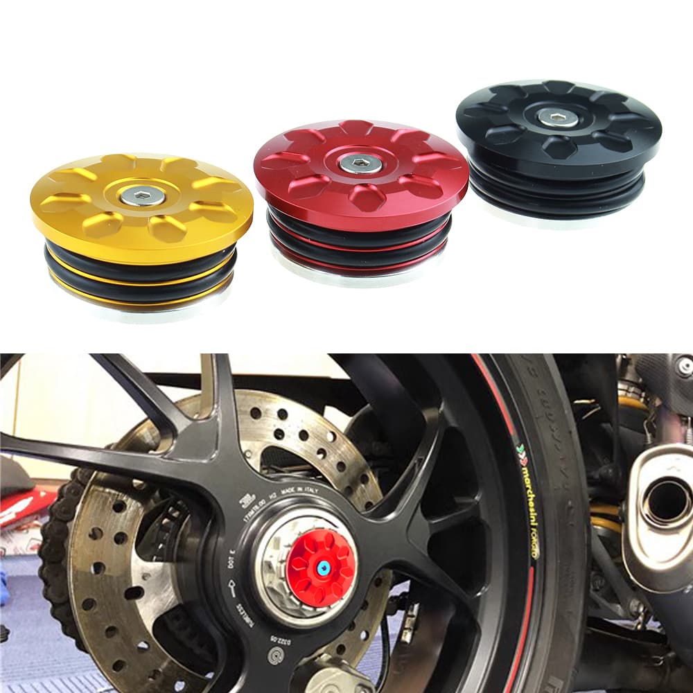 สําหรับ Ducati MONSTER MULTISTRADA DIAVEL 1098 V4 Streetfighter Diavel 1200 ด้านหลังเพลาส้อมหมวก Nut ฝาครอบเพลาล้อ Slider สกรูตกแต่ง