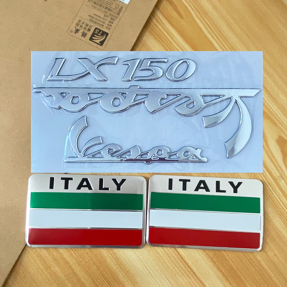 ** Ready Stock * Vespa GTS LX LxV Sprint Spring 150 ป้ายโลโก้รถจักรยานยนต์ Decal โลโก้ล้อถังสามมิติ