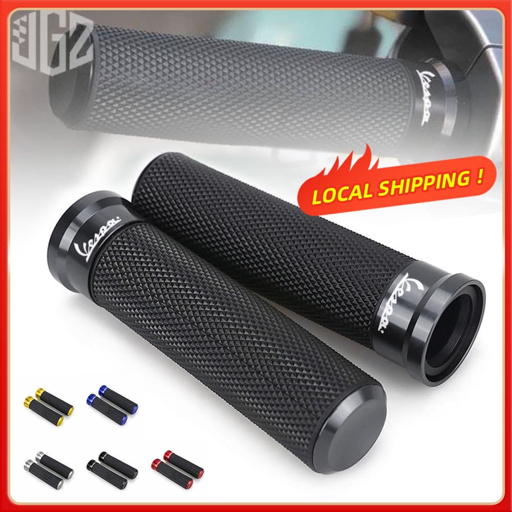 for VESPA ปลอกแฮนด์ Hand Grips Motorcycle CNC Handle Bar Grip Throttle Grip for VESPA GTS LX Sprint Primavera 180 150 s150 Gtv 300ie S125 จัดส่งในกรุงเทพฯ