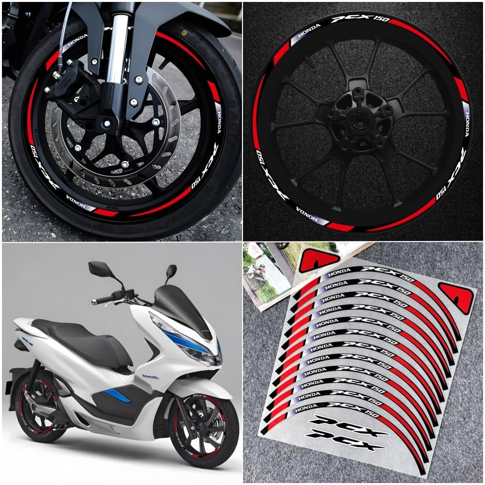 Honda PCX150 Pcx 150 สติกเกอร์เทปสะท้อนแสง ลายทาง สําหรับติดตกแต่งล้อรถจักรยานยนต์ Honda PCX150 Pcx 150