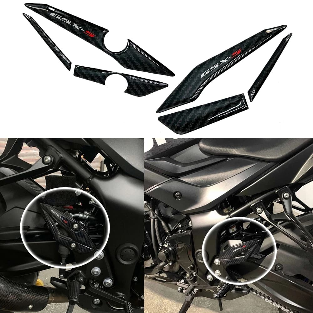 SUZUKI สําหรับsuzuki GSX-S 750 GSXS 750 GSX-S750 GSX S 750 2021 2022 2015-2023 รถจักรยานยนต์ 3Dสติกเกอร์ส้นPadสติกเกอร์ตกแต่ง