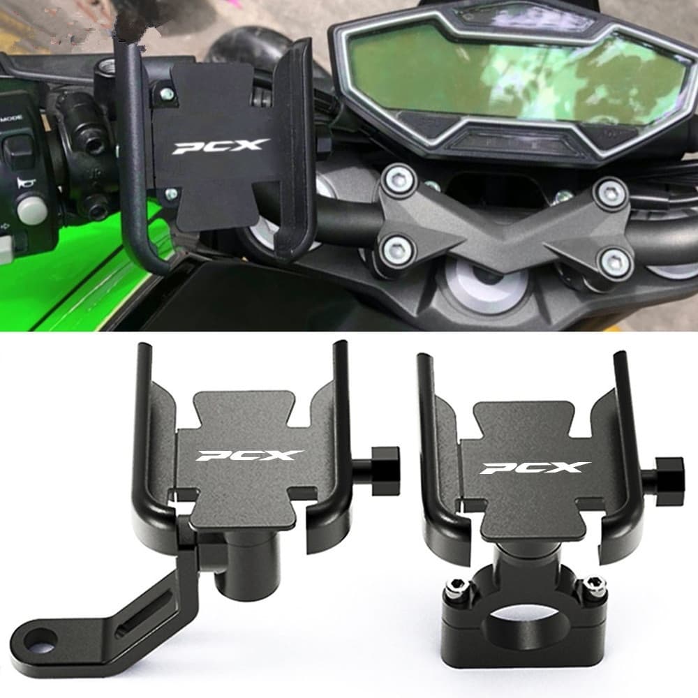 ที่ติดโทรศัพท์มอเตอร์ไซค์ FOR HONDA PCX160 PCX 150 125 PCX 160 PCX150 CNC ที่จับมือถือมอเตอร์ไซค์ ของแต่ง