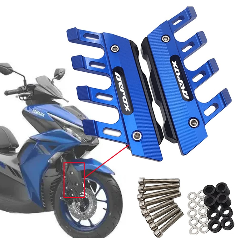 สําหรับ YAMAHA AEROX155 aerox V2 V1 ดัดแปลง CNC อุปกรณ์เสริม Mudguard ป้องกันด้านข้างบล็อกส้อมด้านหน้า Fender ด้านข้าง Anti-fall Slider aerox 155 2015-2024