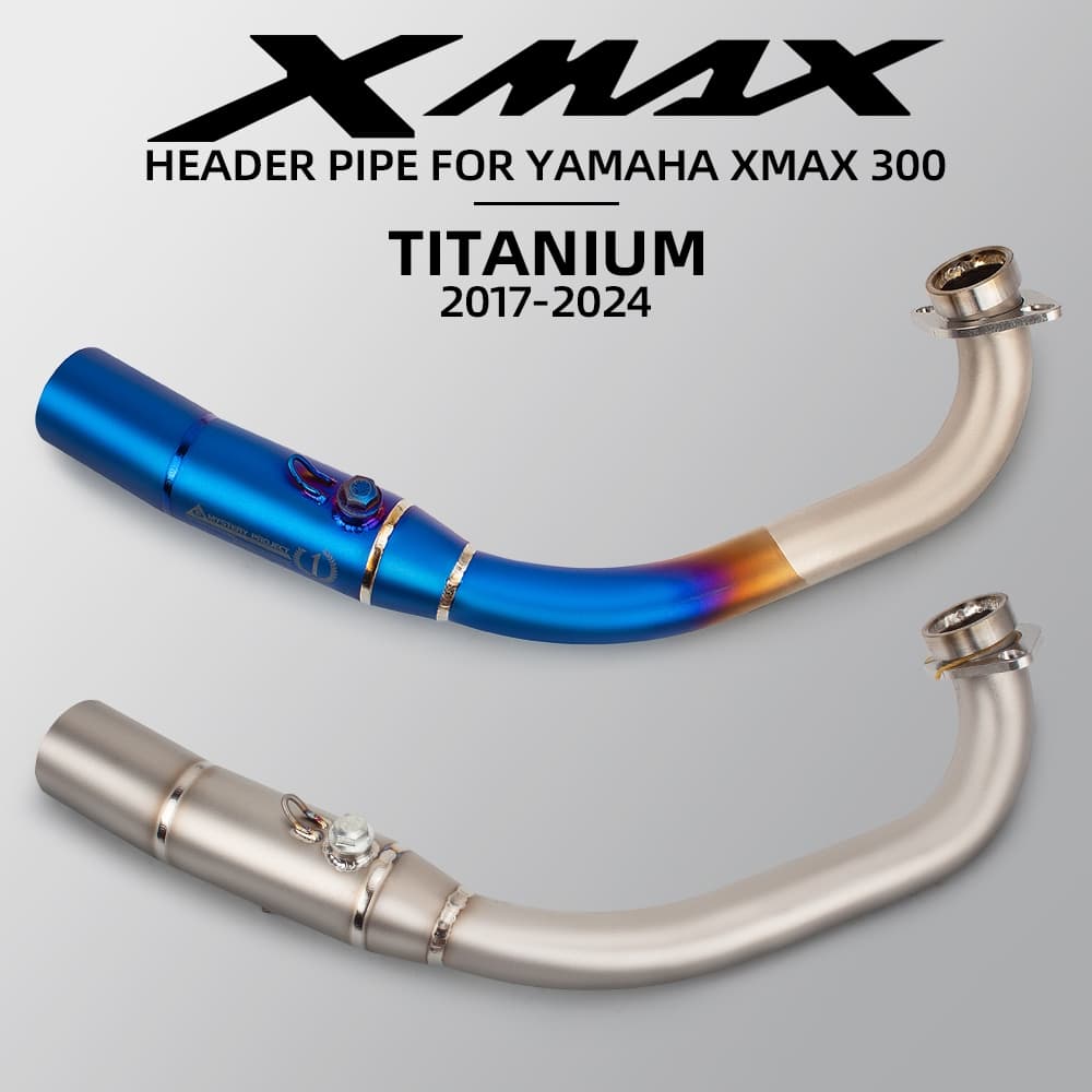 Racing titanium ระบบไอเสียสําหรับ Yamaha XMAX 300 XMAX300 XMAX 250 XMAX250 2017-2024 fit 51 มม.ท่อไอเสีย