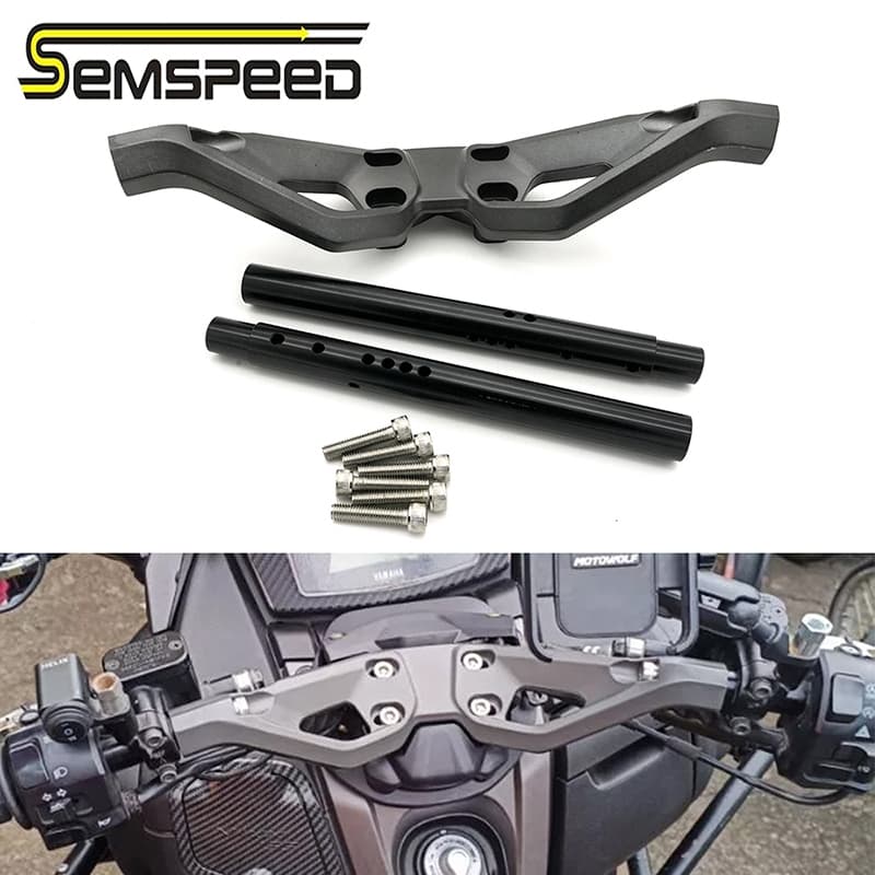 SEMSPEED สําหรับ Yamaha NMAX155 NMAX v1 2016-2019 แฮนด์รถจักรยานยนต์ มอเตอร์ไซด์ Racing Handle Bar