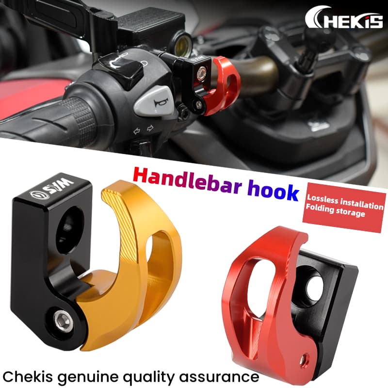 Chekis ดัดแปลง Handlebar ตะขอพับได้กระเป๋าเป้สะพายหลังชั้นวางหมวกกันน็อคสําหรับ SYM GPX DZ3 DRONE 150 DRONE150 DRON