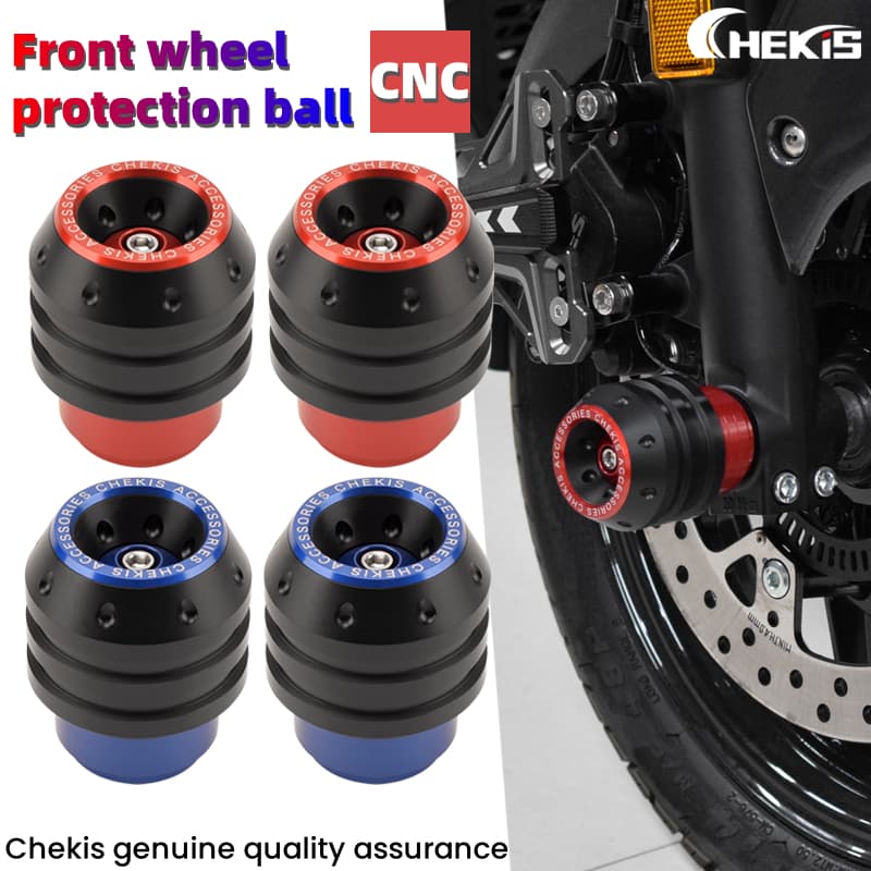 Chekis สําหรับ HONDA FORZA 250 300 350 FORZA350 FORZA250 FORZA300 NSS350 NSS250 ลูกบอลป้องกันการตกของล้อหน้าแบบดัดแปลงพร้อมตัวยึดกันกระแทกด้านหน้า