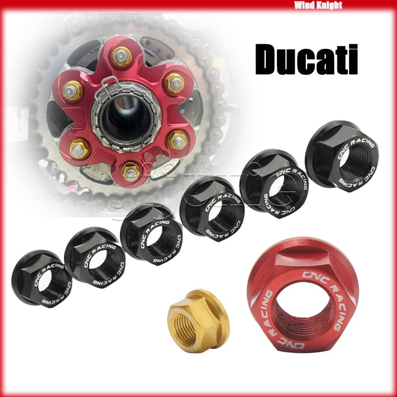 สําหรับ Ducati Multistrada/MTS 1200/1260/S Monster 1200 Diavel 1200/1260 X-Diavel SBK 1098/1198 รถจักรยานยนต์ด้านหลังเฟืองล้อถั่วโปสเตอร์แผ่น M10*1.0