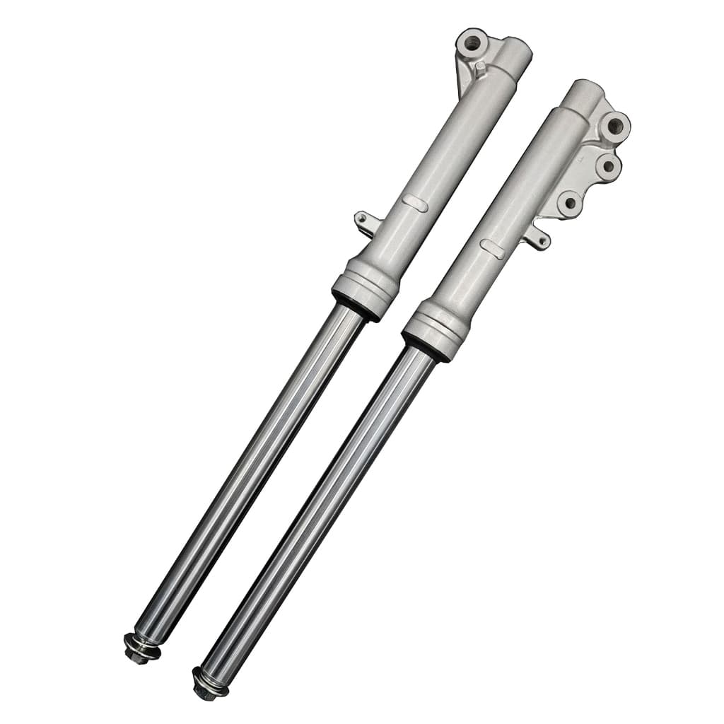 Silver ด้านหน้าส้อมโช้คอัพคู่เหมาะสําหรับ Honda Monkey Bike Mini Off road Bike Monkey DAX Z50A Z50R Z50J Z110 Z125