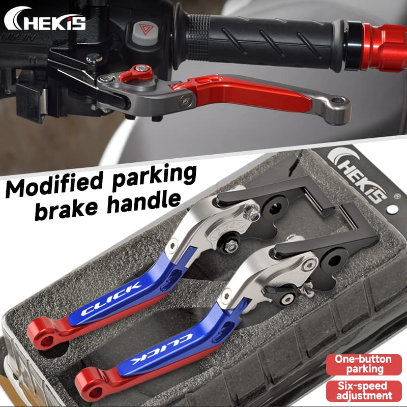 Chekis for HONDA Click160 Click 160 ABS ด้ามเบรกจอดรถแบบดัดแปลงพร้อมก้านดึงปรับได้และล็อคอุปกรณ์เสริมตกแต่ง คลิก160 คลิก 160