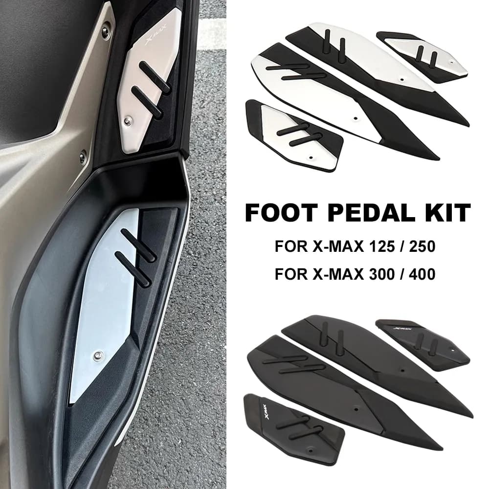 สําหรับ Yamaha XMAX 300 2023 - 2024 X-MAX 300 XMAX300 XMAX250 400 รถจักรยานยนต์หมุดเท้าแผ่น Skidproof เหยียบแผ่น Footrest Footpads