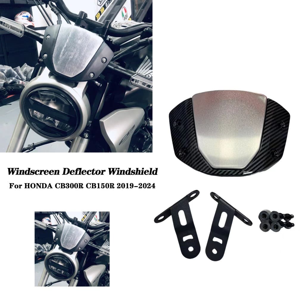 กระจกบังลมสําหรับ honda cb300r CB150R 2019-2024 cb300r รถจักรยานยนต์ windscreen deflation Kit กระจก Fairing รถจักรยานยนต์ไฟฟ้า honda visor
