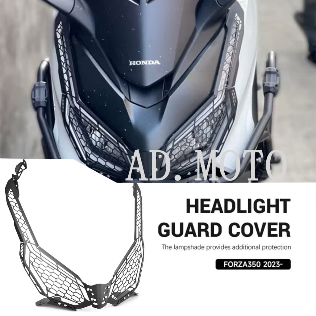 สําหรับHonda FORZA 350 Forza350 FORZA 350 NSS350 2023 2024 2025 อุปกรณ์เสริมรถจักรยานยนต์ไฟหน้าProtector Grille Cover
