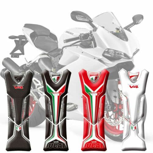 3D เจลรถจักรยานยนต์ Panigale V4 1100 Decals ถังแก๊ส Pad การใช้ถังสติกเกอร์ป้องกันสําหรับ Ducati Panigale V4 1100 2018