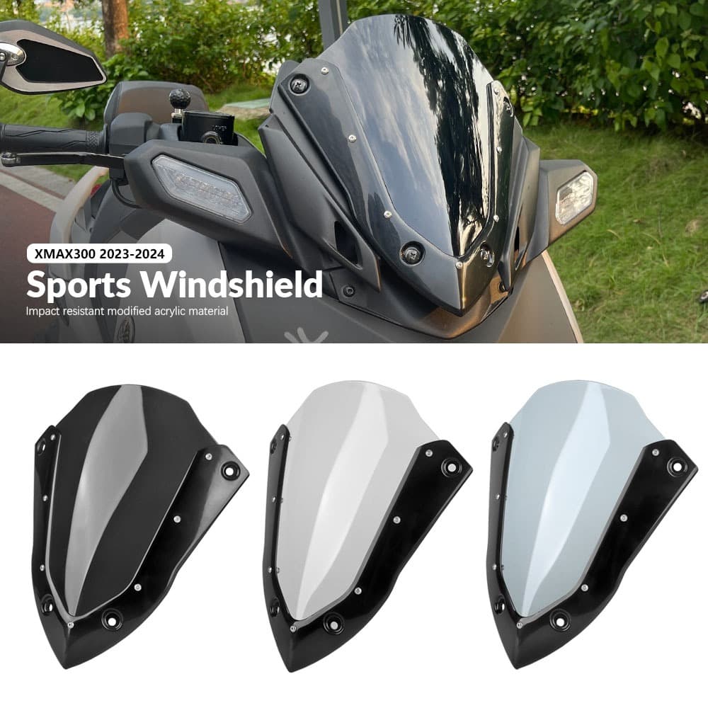 XMAX300 MIAMI กระจก Deflector รถจักรยานยนต์สําหรับ YAMAHA XMAX300 X MAX 300 Sport Touring WindScreen XMAX 300 อุปกรณ์เสริม 2023 2024
