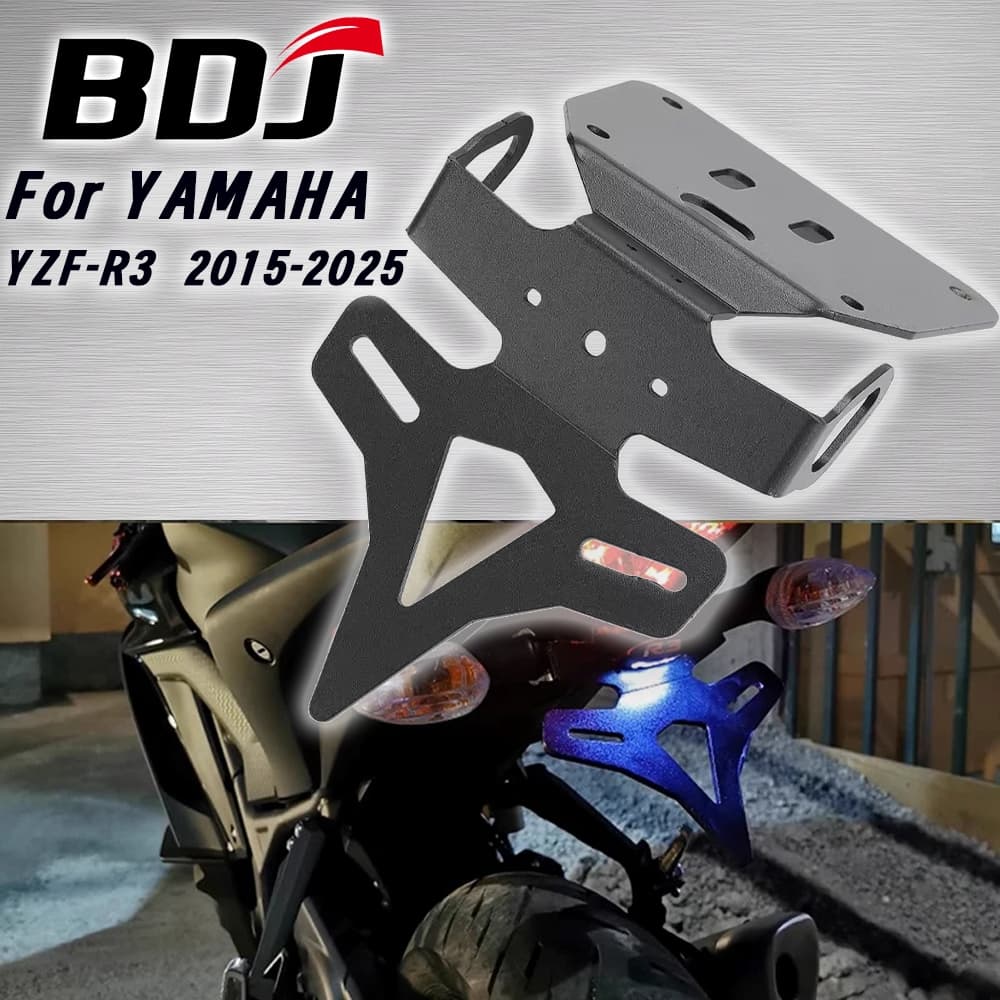 BDJ สําหรับ YAMAHA MT03 MT25 R3 R25 MT-03 MT-25 YZF-R3 YZF-R25 2015-2024 2025 รถจักรยานยนต์ผู้ถือป้ายทะเบียน Fender Eliminator หาง Tidy Bracket อุปกรณ์เสริม 1 PC