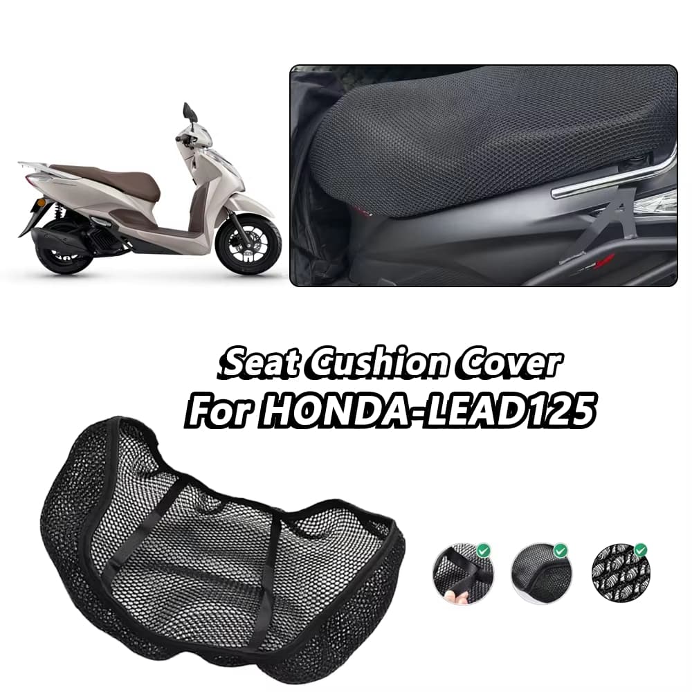 สําหรับHONDA LEAD125 LEAD 125 3Dระบายอากาศตาข่ายรถจักรยานยนต์ที่นั่งสกู๊ตเตอร์สีดําที่นั่งครอบคลุมเบาะAnti-Slipฝาครอบตารางที่นั่ง