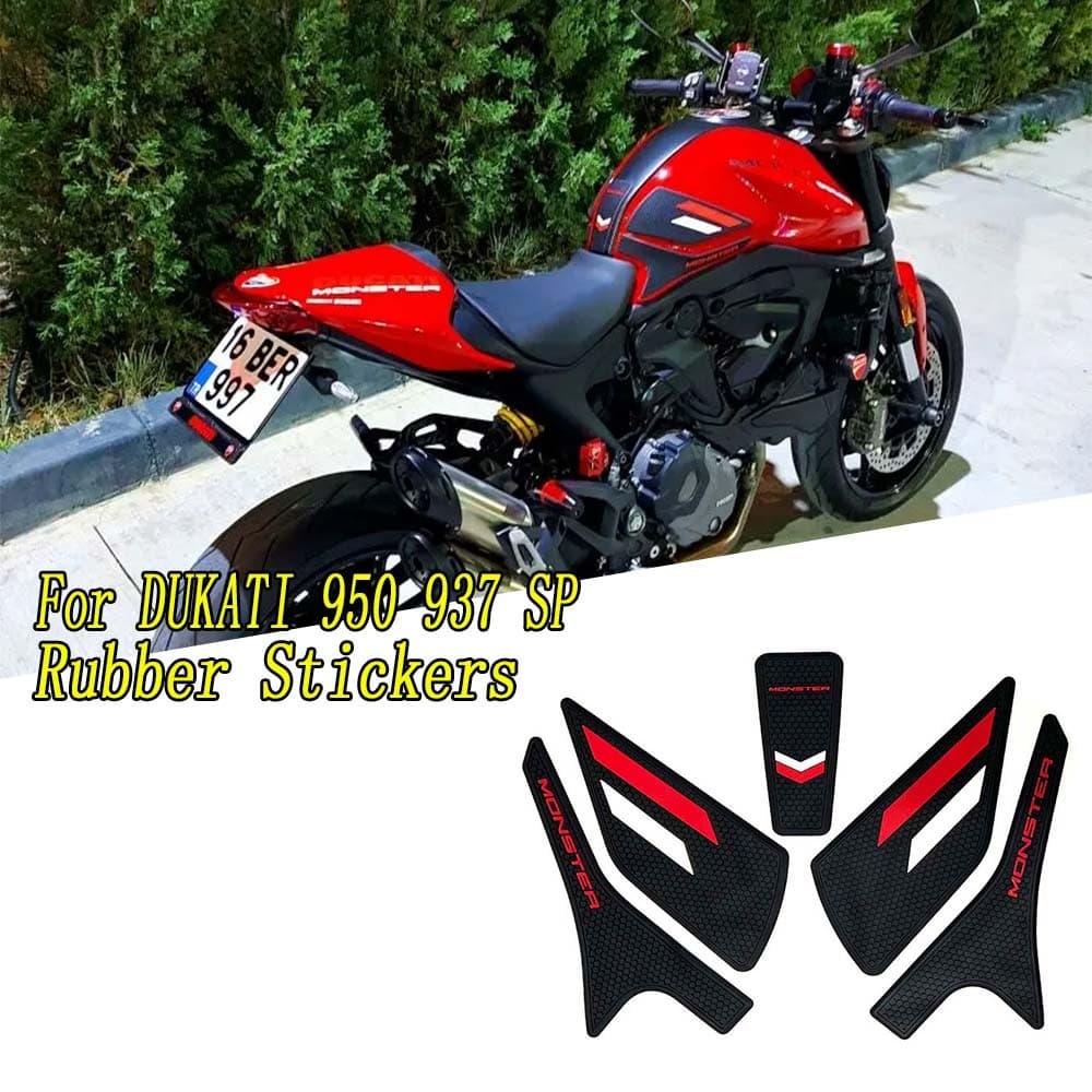 สําหรับDUCATI MONSTER 937 950 SP 2021 - 2024 ใหม่ MONSTER 937 สติกเกอร์รถจักรยานยนต์Decalชุดถังน้ํามันเชื้อเพลิงPad Protector Anti slip