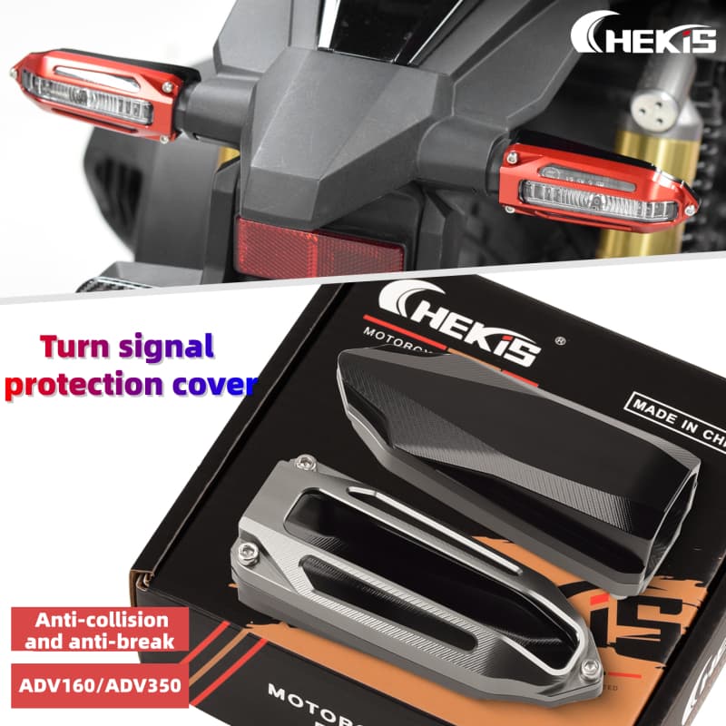 Chekis สําหรับ HONDA Click160 Click125 Vario160 Vario125 Vario160 CBR150R CBR250RR CB250R CRF300 CRF300L CB150R CB300R ดัดแปลงด้านหน้าและด้านหลังฝาครอบไฟเลี้ยวอลูมิเนียม anti-collision อุปกรณ์ตกแต่ง CLICK VARIO 160 150