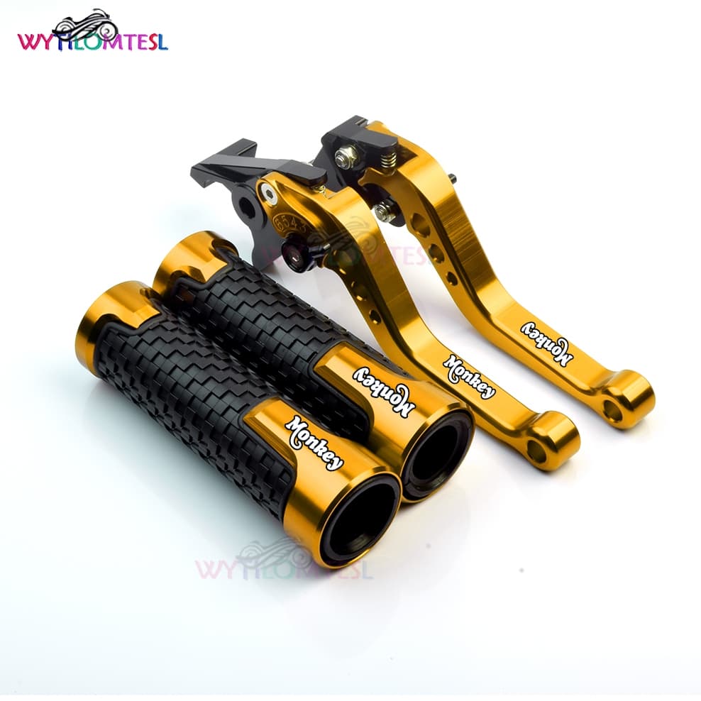 Fit สําหรับ Honda Monkey 125 MONKEY125 รถจักรยานยนต์ CNC อลูมิเนียม 6 ขั้นตอนปรับเบรคคันโยกคลัทช์และ Handlebar Grips