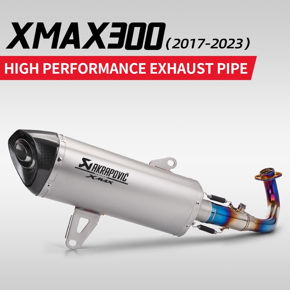 รถจักรยานยนต์ไอเสียระบบท่อไอเสียท่อครบชุดสําหรับ Yamaha XMAX250 XMAX300 XMAX 250 300 Tech MAX 2017-2024 สกู๊ตเตอร์
