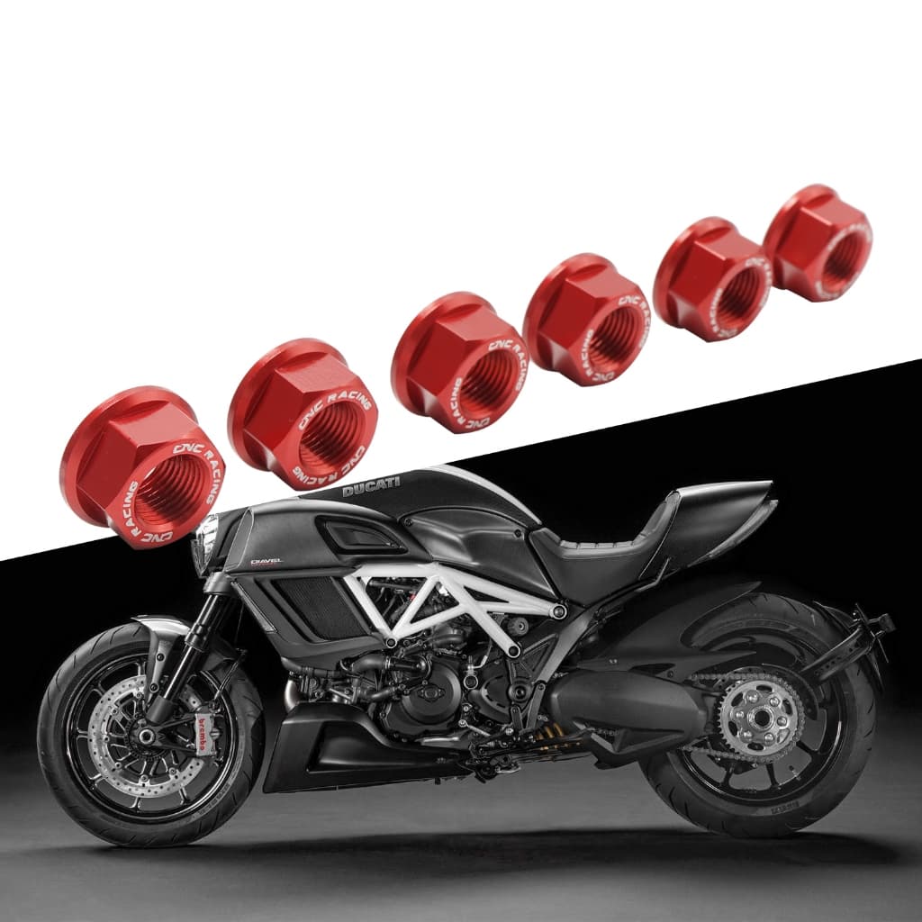 รถจักรยานยนต์เฟืองล้อหลังถั่ว M10 * 1.0 สําหรับ Ducati Diavel 1200 2010-2018 Diavel1260 2019-2021 X-Diavel 2015-2021
